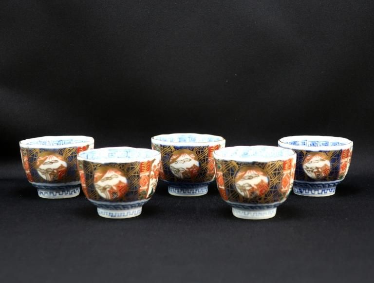 Τ޵ / Imari Small Polychrome Cups  set of 5