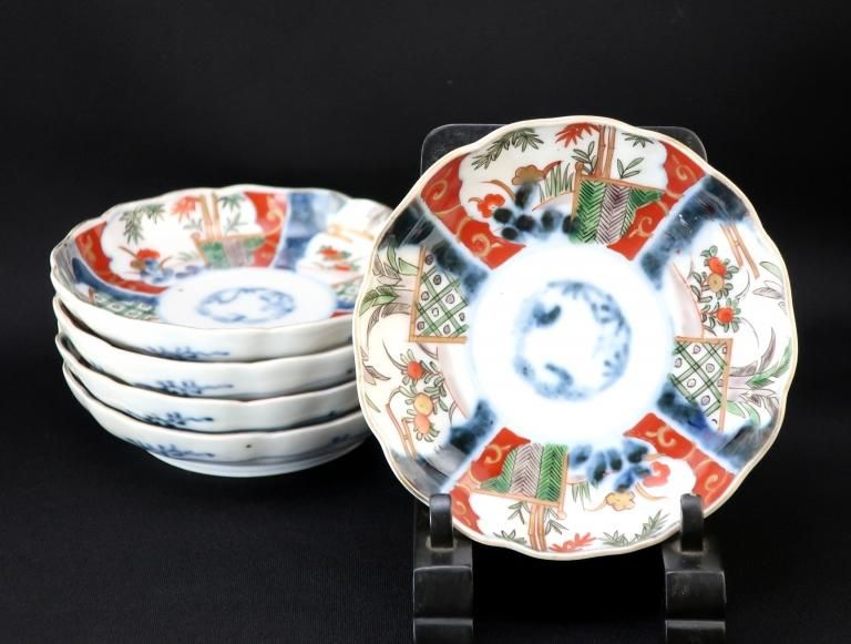 Τ / Imari Small Polychrome Plates  set of 5