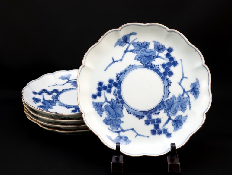Τصʸ / Imari Blue & White Plates  set of 5