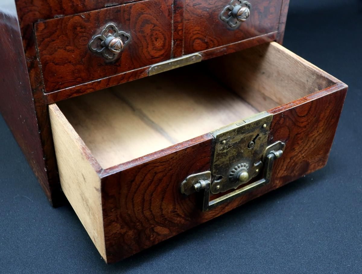 硯箱　時代箱　欅　欅製　アンティーク硯箱　蔵出し　１客 欅硯箱 / Keyaki Inkstone Box - OKURA ORIENTAL ART / 大蔵