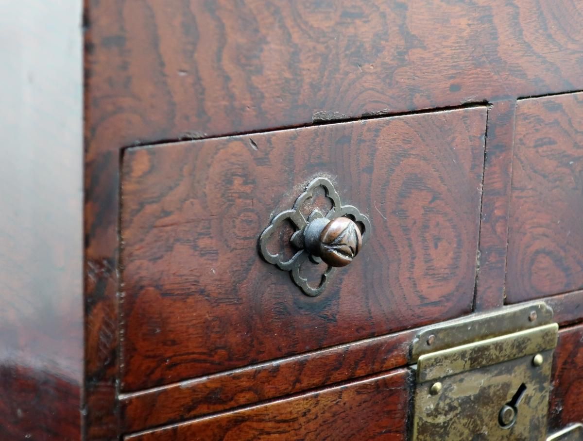 硯箱　時代箱　欅　欅製　アンティーク硯箱　蔵出し　１客 欅硯箱 / Keyaki Inkstone Box - OKURA ORIENTAL ART / 大蔵