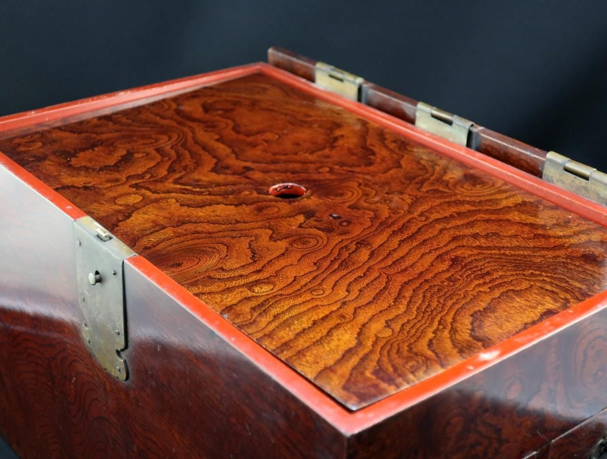 硯箱　時代箱　欅　欅製　アンティーク硯箱　蔵出し　１客 欅硯箱 / Keyaki Inkstone Box - OKURA ORIENTAL ART / 大蔵