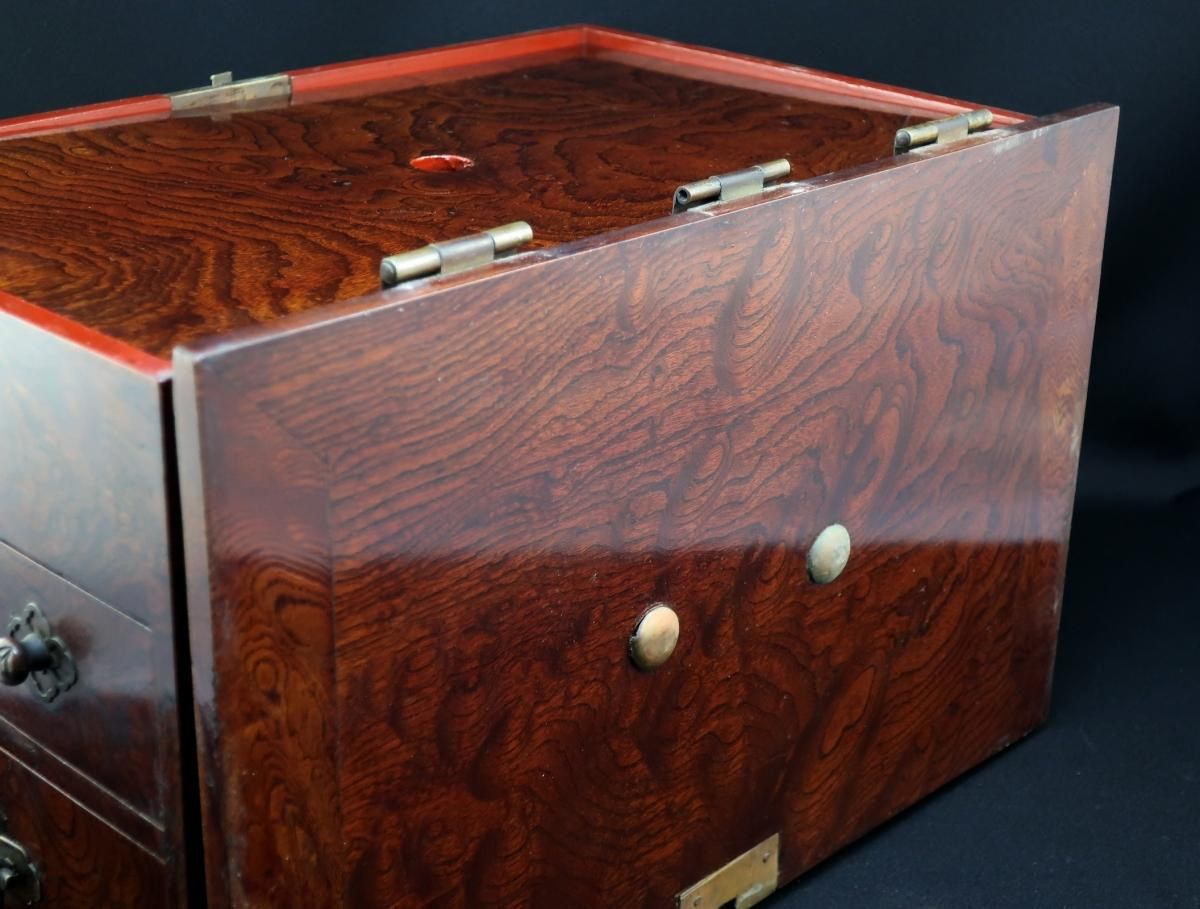 硯箱　時代箱　欅　欅製　アンティーク硯箱　蔵出し　１客 欅硯箱 / Keyaki Inkstone Box - OKURA ORIENTAL ART / 大蔵