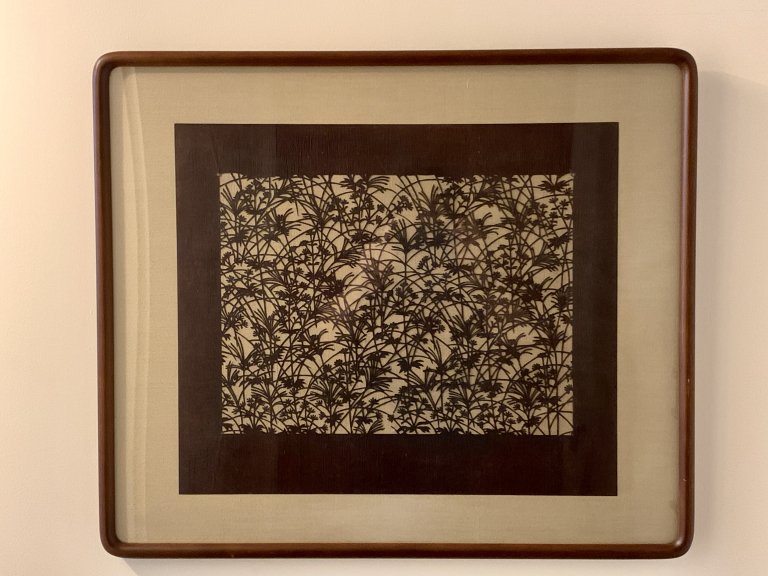 伊勢型紙　額 / 'Ise Katagami' (Kimono Stencil Paper)Frame