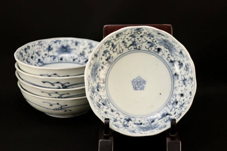 Τղʸʤޤ / Imari Blue & White 'Namasu' Bowls  set of 5