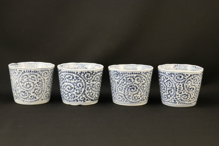 Τʸ͵ / Imari Blue & White 'Soba' Cups  set of 5