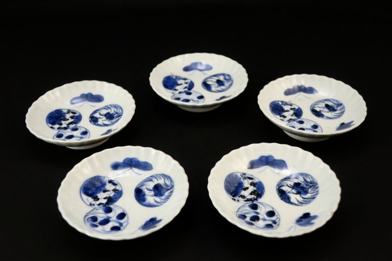 ΤմʸƦȭ / Imari Small Blue & White Plates  set of 5