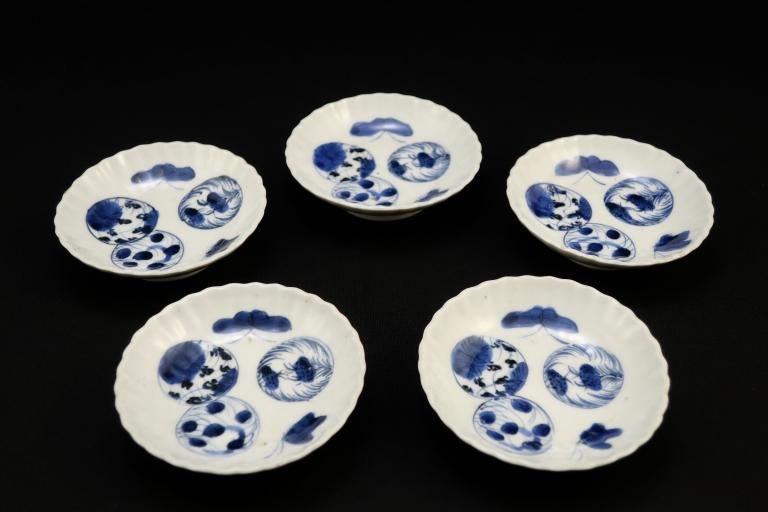 ΤմʸƦ / Imari Small Blue & White Plates  set of 5