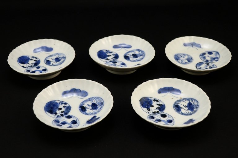 ΤմʸƦ / Imari Small Blue & White Plates  set of 5