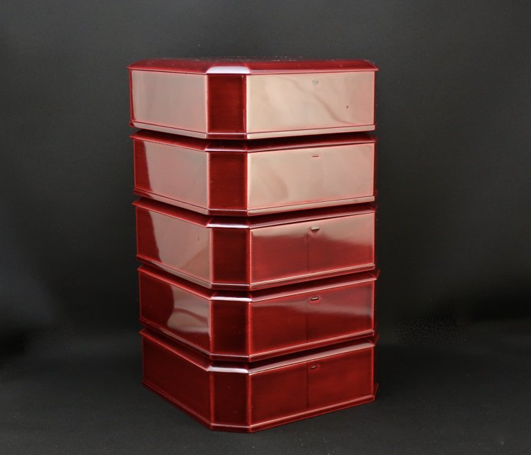 ȽշȢ޸ / 'Shunkei'-lacquered 'Bento'(Lunch) Boxes  set of 5