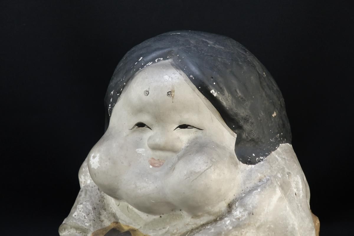 お多福土人形 / Clay doll of 'Ofuku' - OKURA ORIENTAL ART お多福土人形 / Clay doll of 'Ofuku' - OKURA ORIENTAL ART