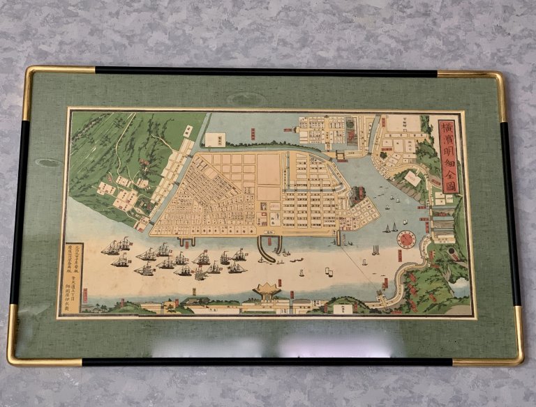 横浜古地図（慶応4年/1868年） / Old Map of Yokohama (printed in 1868)