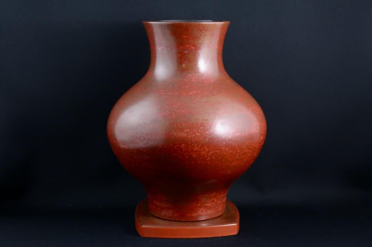 金剛石目塗花瓶 / Red-Lacquered Vase called 'Kongo Ishime' - OKURA ORIENTAL ART / 大蔵オリエンタルアート 金剛石目塗花瓶 / Red-Lacquered Vase called 'Kongo Ishime' - OKURA ORIENTAL ART / 大蔵オリエンタルアート
