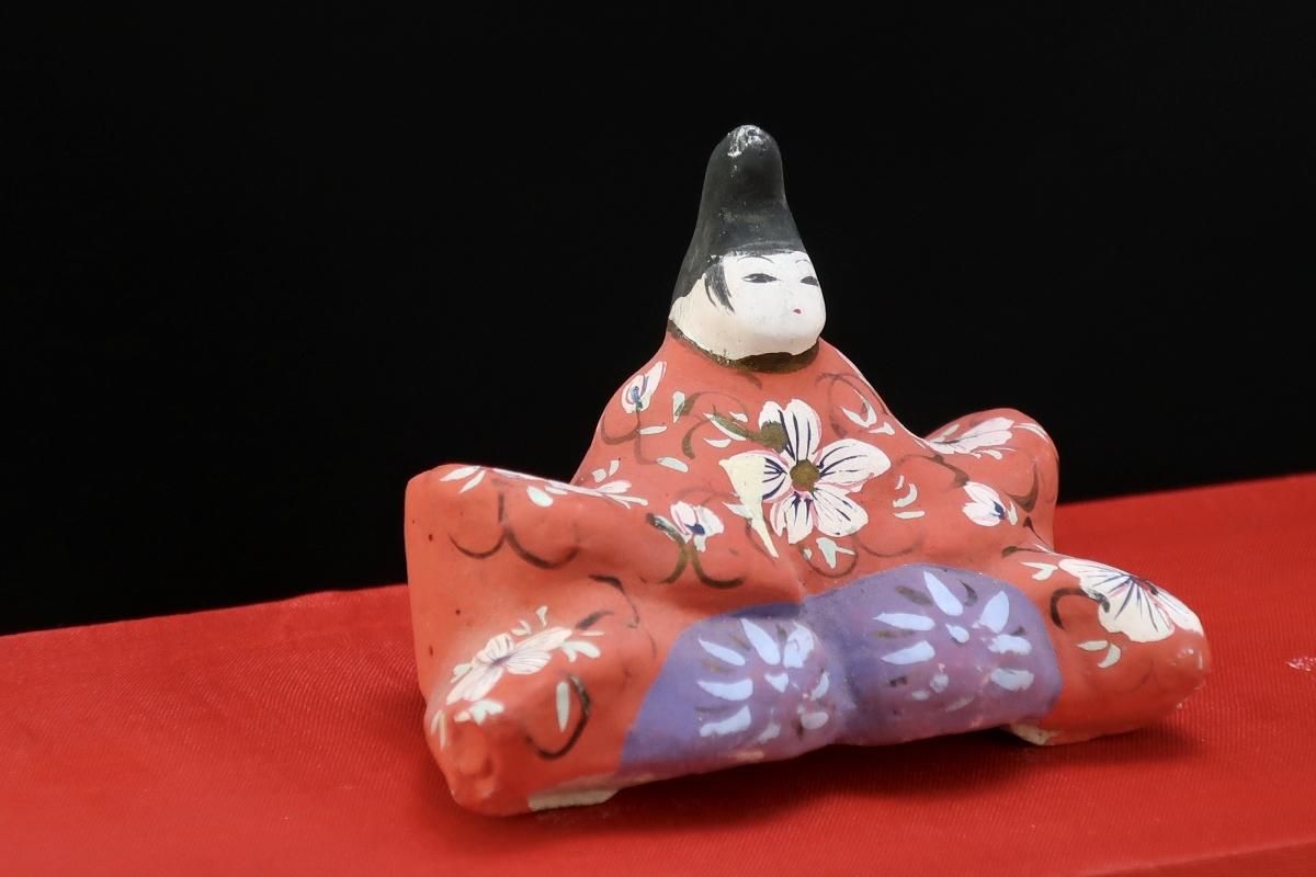 土人形 豆雛三段飾り / Clay Dolls of Hina set - OKURA ORIENTAL ART