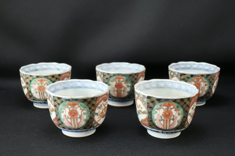 伊万里色絵向付　五客組 / Imari Polychrome 'Mukoduke' Cups  set of 5
