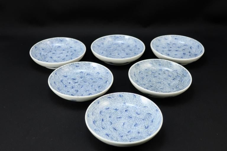 Τʸϻ / Imari Small Blue & White Plates  set of 6