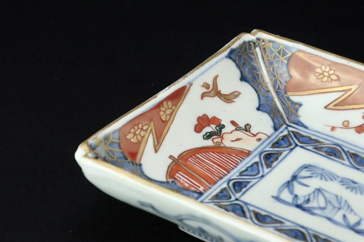 伊万里色絵長皿 五枚組 / Imari Rectangular Polychrome Plates set of
