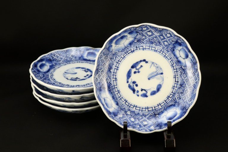 Τղðʸϻ / Imari Blue & White Plates set of 5