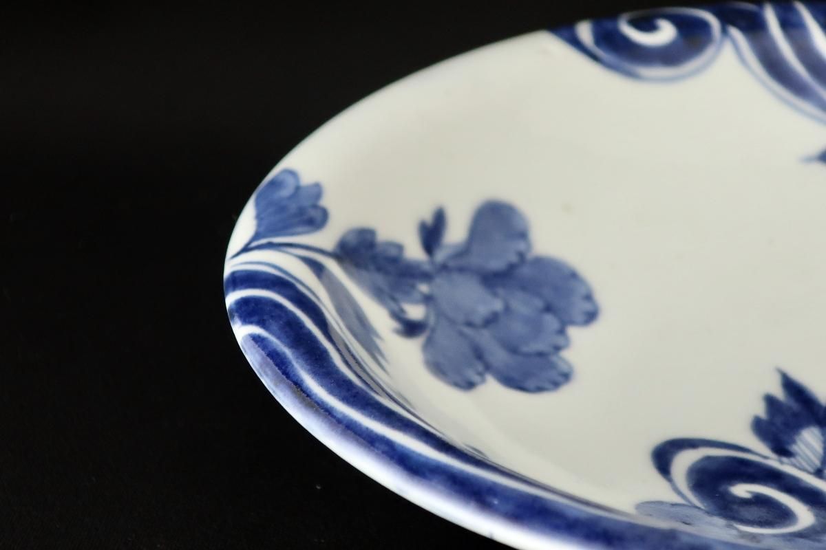 伊万里染付牡丹文七寸深皿 六枚組 / Imar Blue & White Plates with