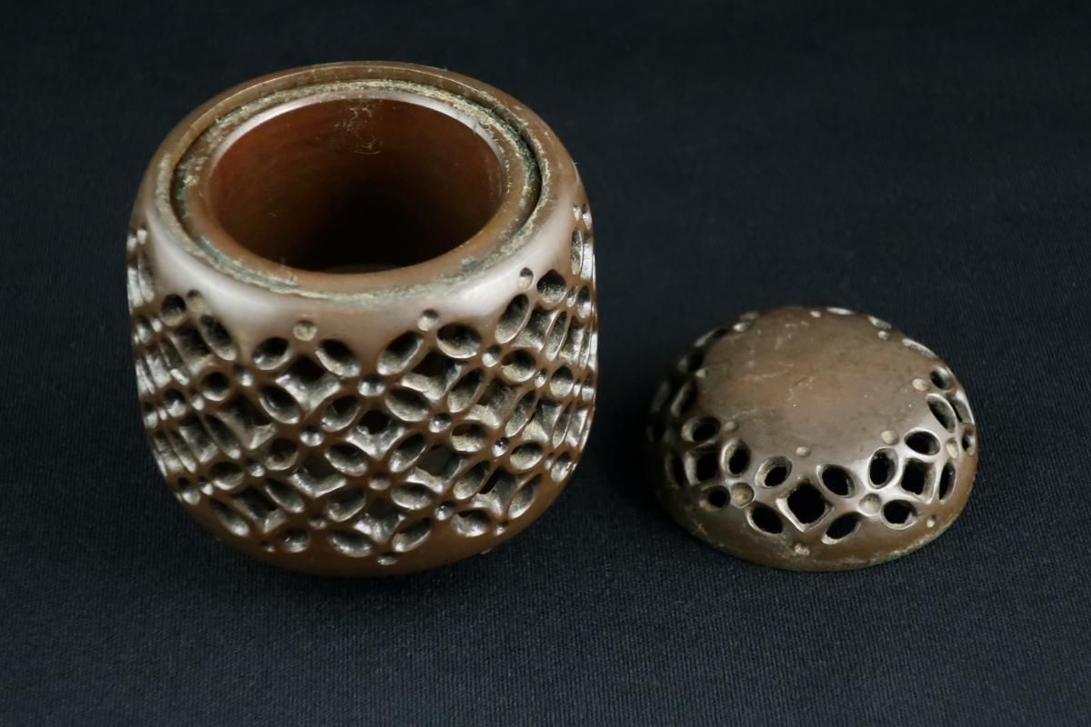 銅器 香炉 七宝透かし(*ˊ˘ˋ*)。♪:*° 銅器七宝透かし香炉 / Bronze Small Incense Burner - OKURA