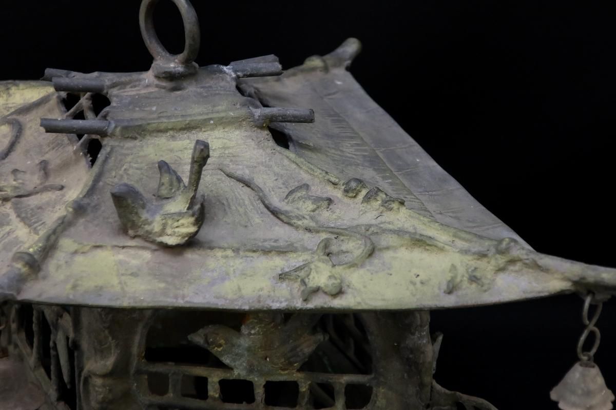銅器釣灯籠 / Bronze Hanging Lantern - OKURA ORIENTAL ART