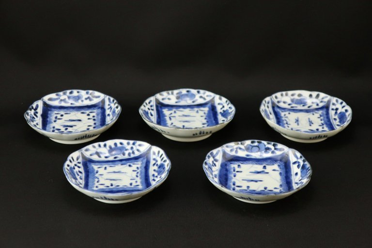 伊万里染付小皿　五枚組 / Imari Small Blue & White Plates  set of 5