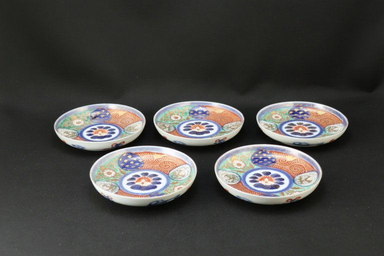 ΤᲴðʸ / Imari Small Polychrome Plates  set of 5