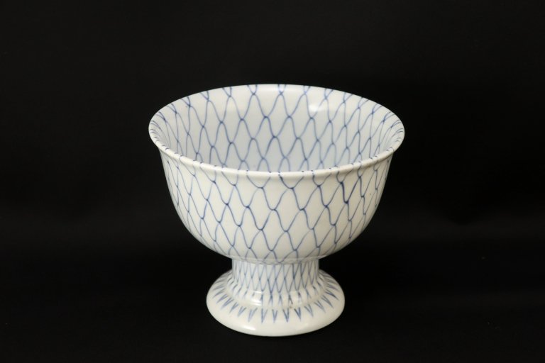 伊万里染付網手文盃洗 / Imari Blue & White 'Haisen' Sake Cup Washing Bowl