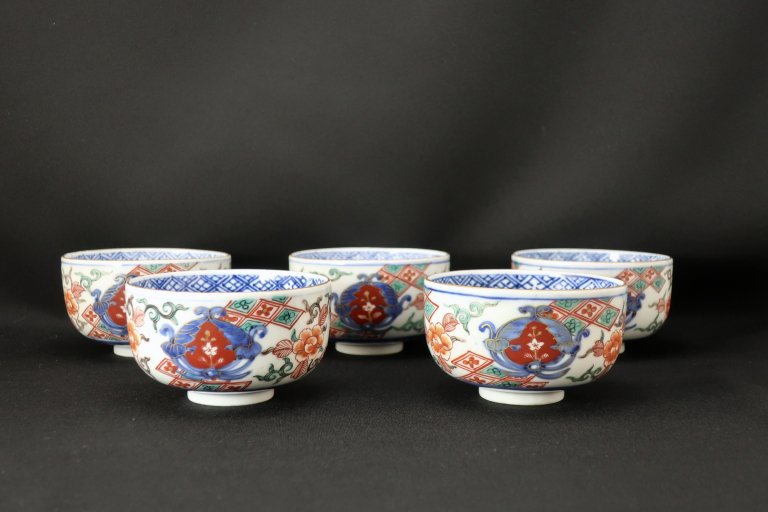 Τðʸҡ޵ / Imari Polychrome Tea Cups  set of 5