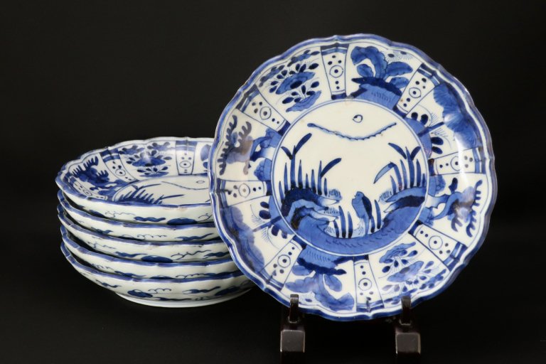 Τּʸϻ / Imari Blue & White Plates   set of 6