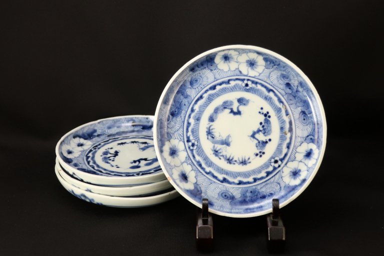 伊万里染付六寸皿　四枚組 / Imari Blue & White Plates  set of 4