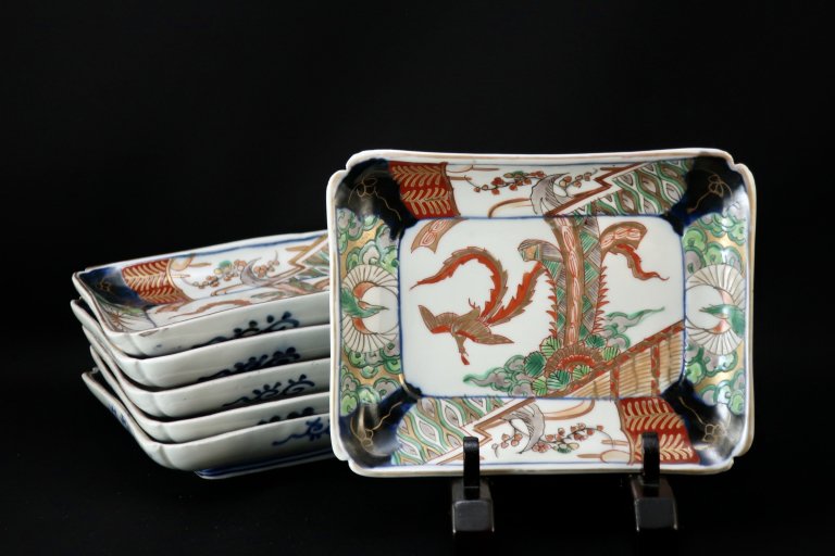 Τ˱ʸĹѻ ϻ / Imari Rectangular Polychrome Plates  set of 6