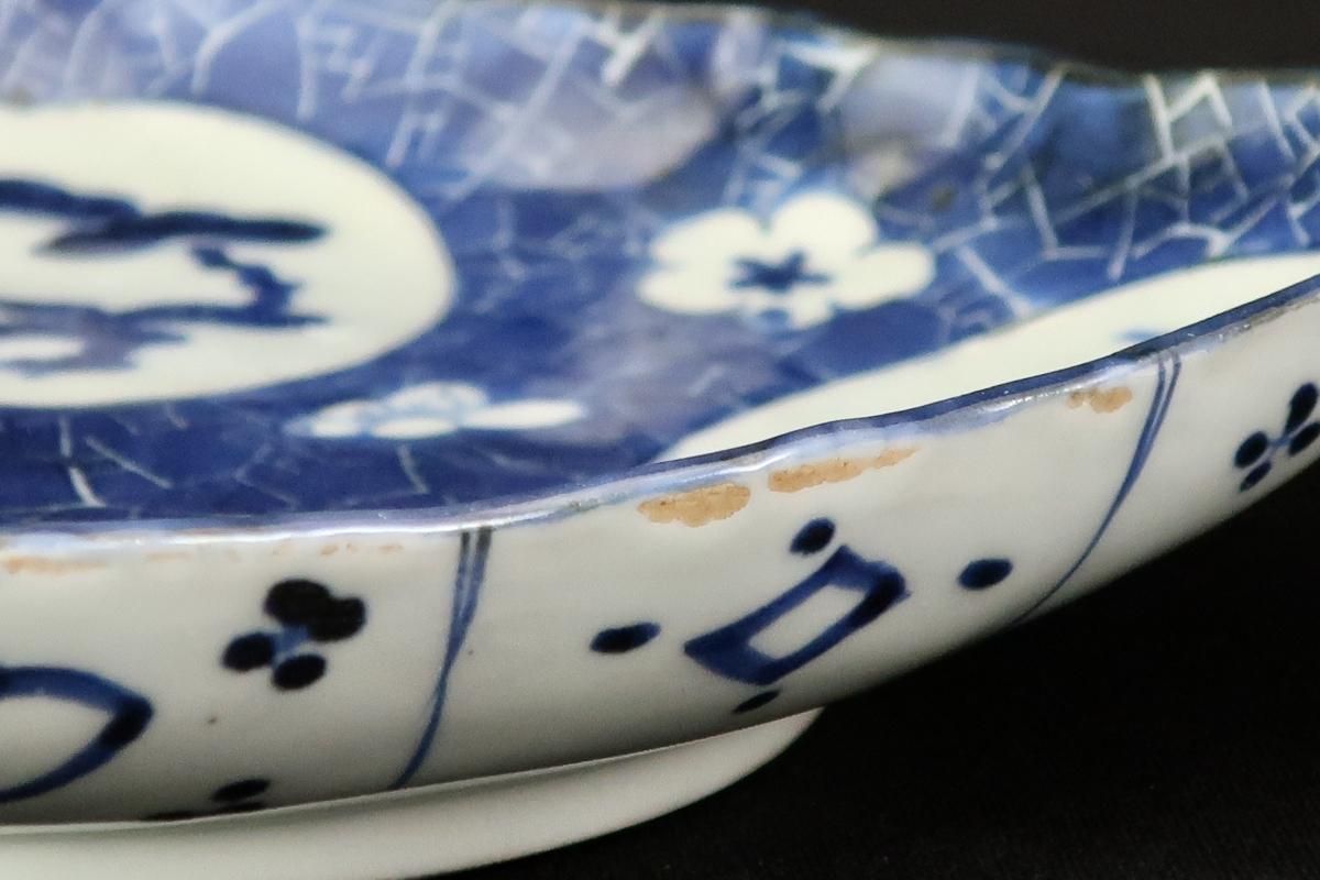 ♦アンティーク・コレクション品♦古伊万里【鶴皿】鍋島【陽刻翔鶴文皿】♦大 皿１皿 伊万里,皿・鉢・なます・茶碗等 | Collection DENDEN (でんでん）