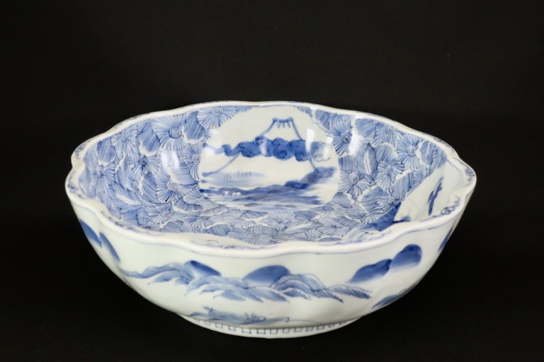 ΤٻβĻʸȭ / Imari Large Blue & White Bowl