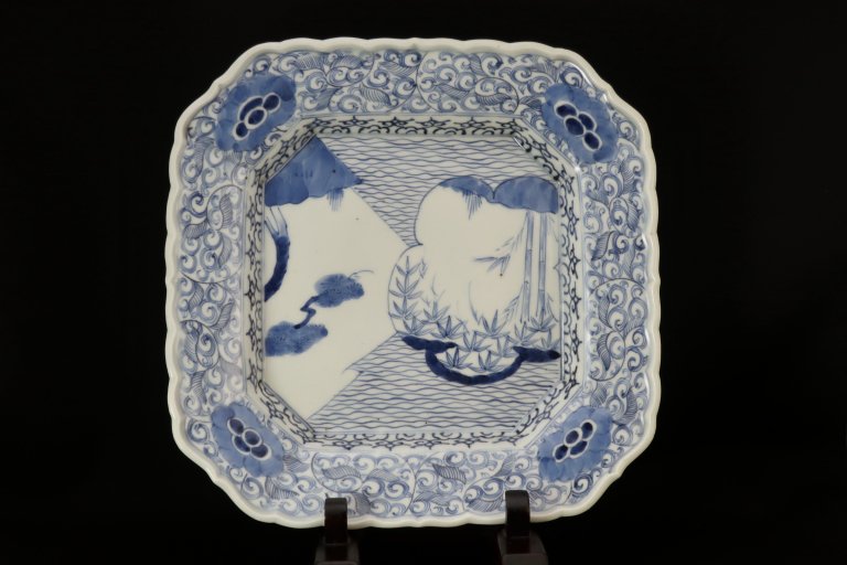 Τվݲðʸڳ绮 / Imari Large Square Blue & White Plate