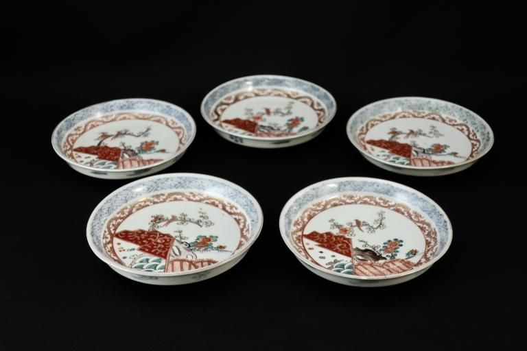 ΤĻʸ / Imari Small Polychrome Plates  set of 5