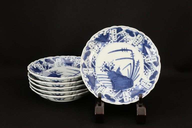 伊万里染付芙蓉手文五寸皿　六枚組 / Imar Blue & White Plates  set of ６