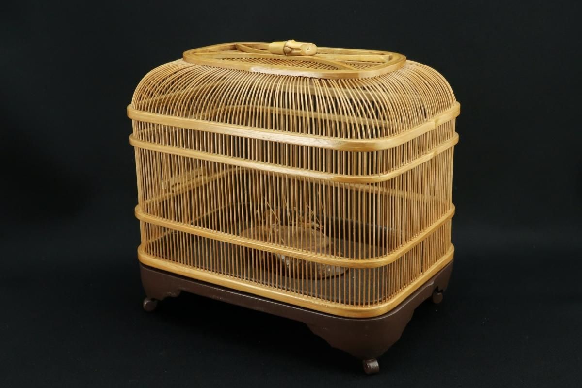 時代 竹根彫刻 鯉に唐子 置物 高25,3cm 古竹 細密細工 古美術品