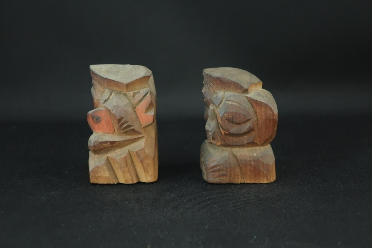 蔵の中にあった古い木彫恵比寿、大黒像 木彫恵比寿大黒 / Wooden Statues of Ebisu & Daikoku - OKURA