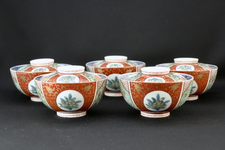 Τҡ޵ / Imari Polychrome Bowls with Lids  set of 5