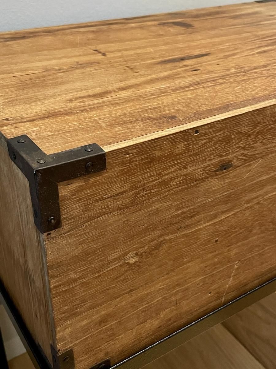 F0076 仙台箪笥 門間箪笥店 小箪笥 弐番 木地呂塗 和家具 小