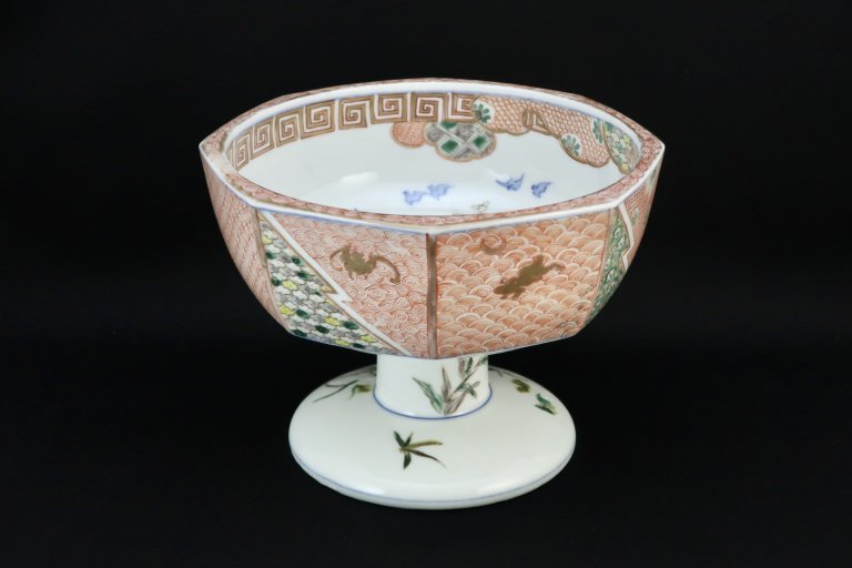 ΤȬ / Imari Large Octagonal 'Haisen' Sake Cup Washing Bowl