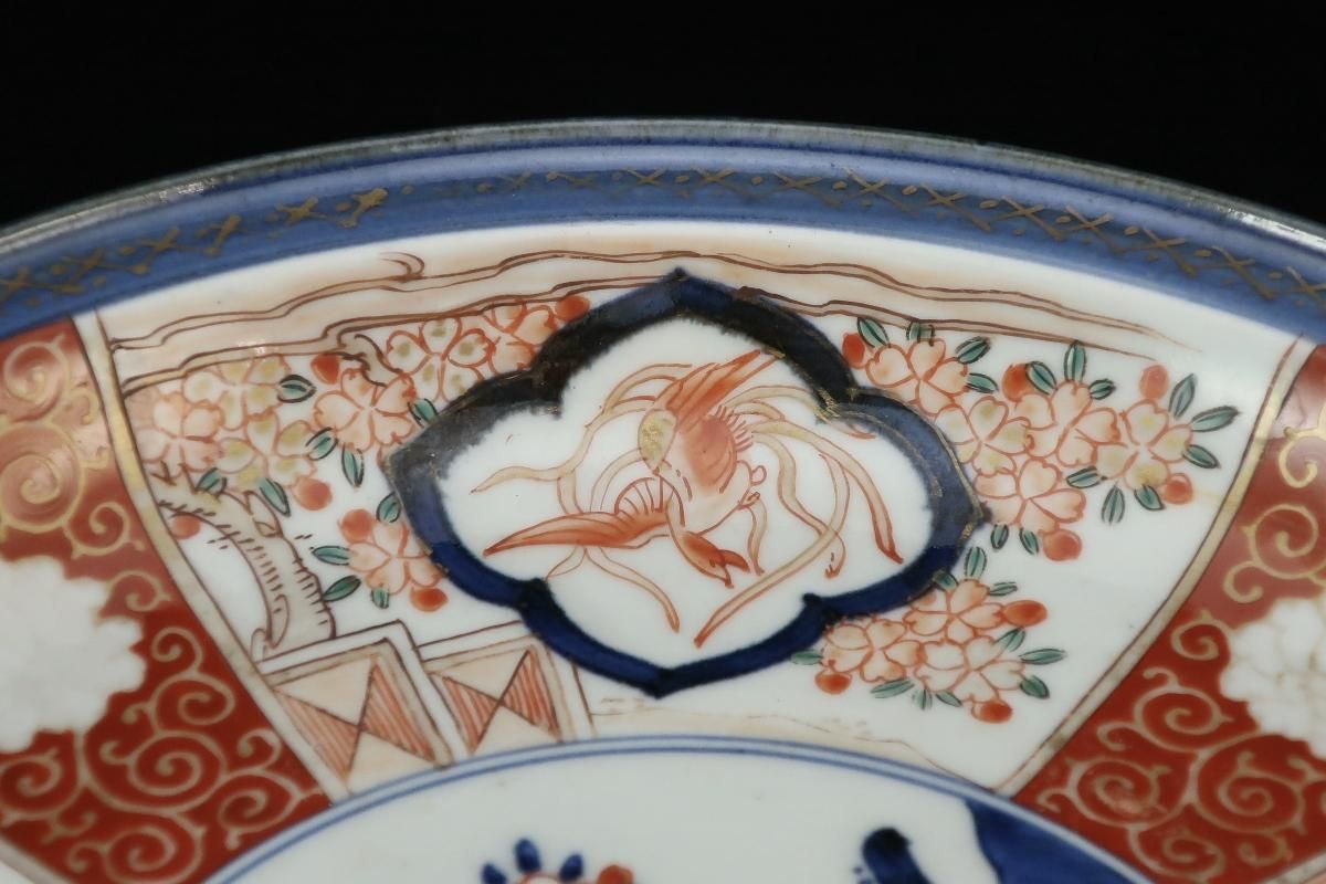 伊万里色絵桜鳳凰文大皿 / Imari Large Polychrome Plate with
