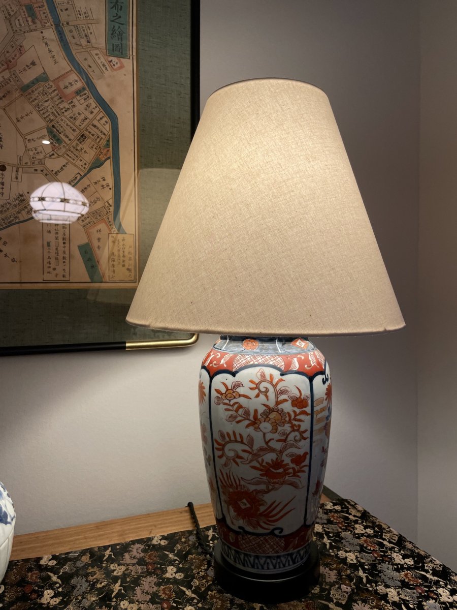 伊万里色絵壺テーブルランプ / Table Lamp of Imari Polychrome Pot 