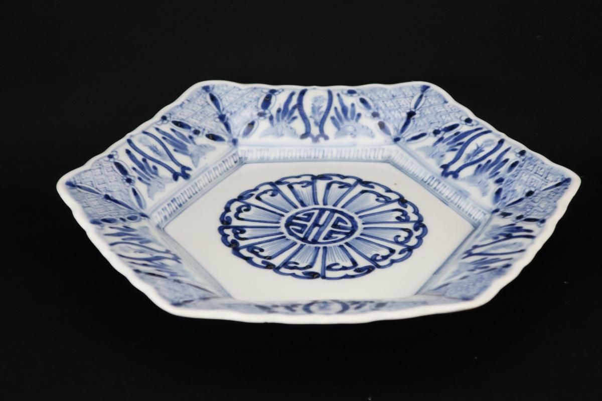 【美品】 - 250203く1 向付 小鉢6客 六角 染付 伊万里 メルカリ 工芸品 - 工芸品