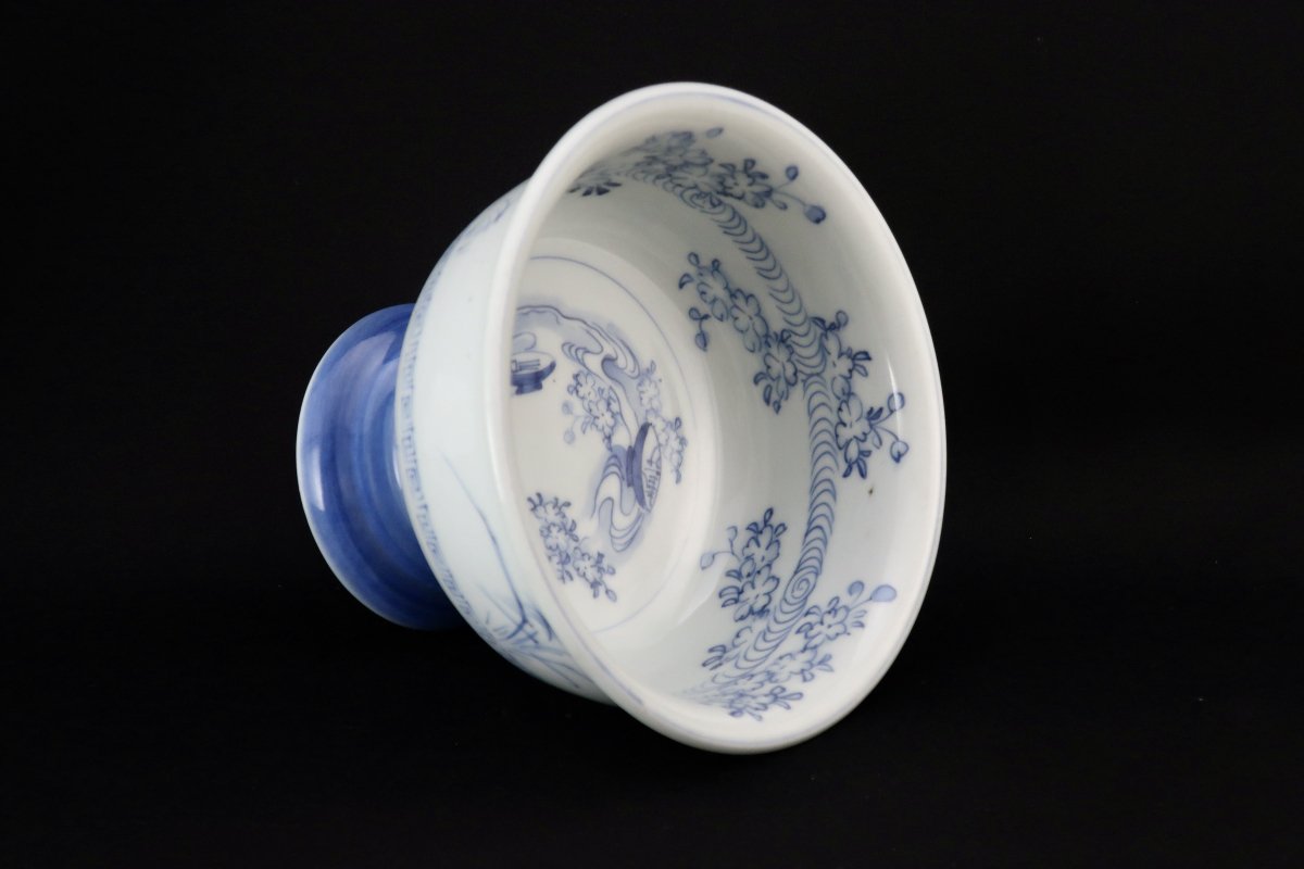 伊万里染付桜川文盃洗 / Imari Blue & White 'Haisen' Sake Cup Washing Bowl with the  picuture of Sakura - OKURA ORIENTAL ART / 大蔵オリエンタルアート