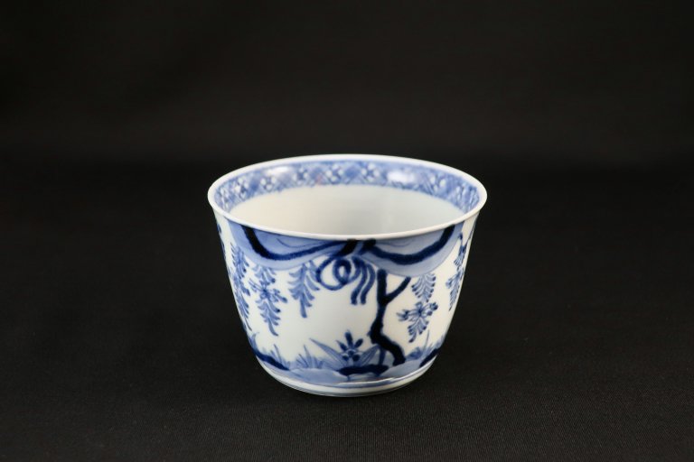 Τջ޿ʸ綾 / Imari Blue & White Soba Cup with the picture of Weeping cherry tree