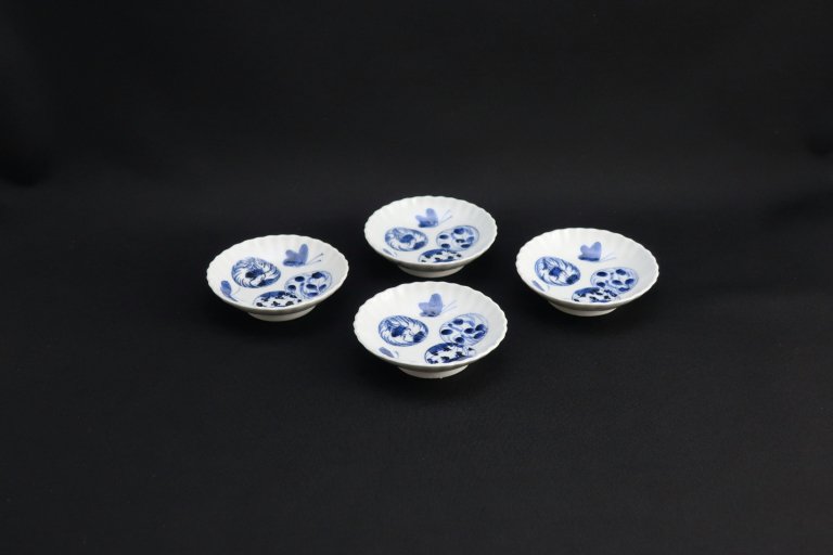 ΤմʸƦ / Imari Small Blue & White Plates  set of 4