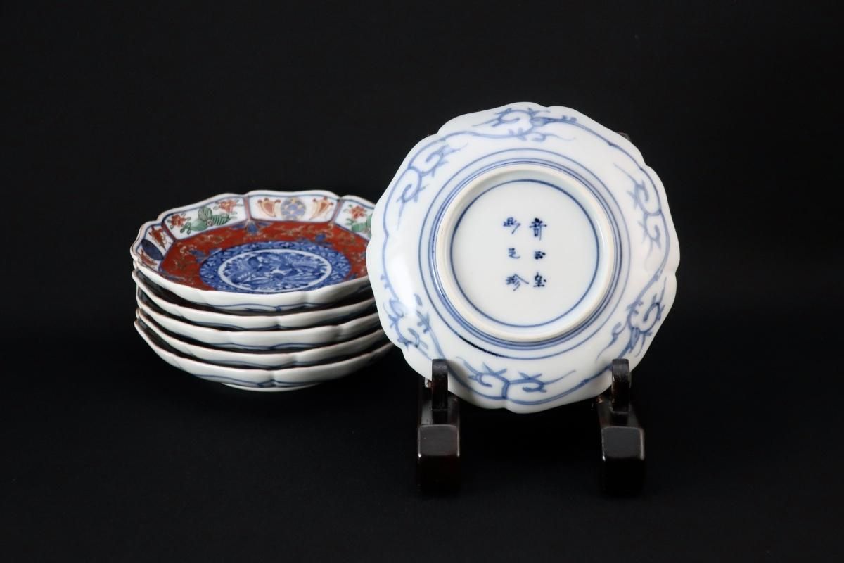 大聖寺伊万里 色絵 鳳凰 太明成化年製文 四方変形皿 - 生活骨董