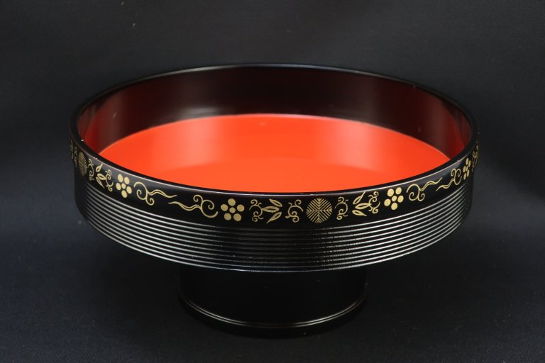 平安象彦干菓子盆 / Black & Red -lacquered Sweet Serving Plate